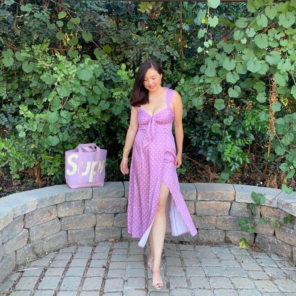 New with tags zara lavender polka dot dress